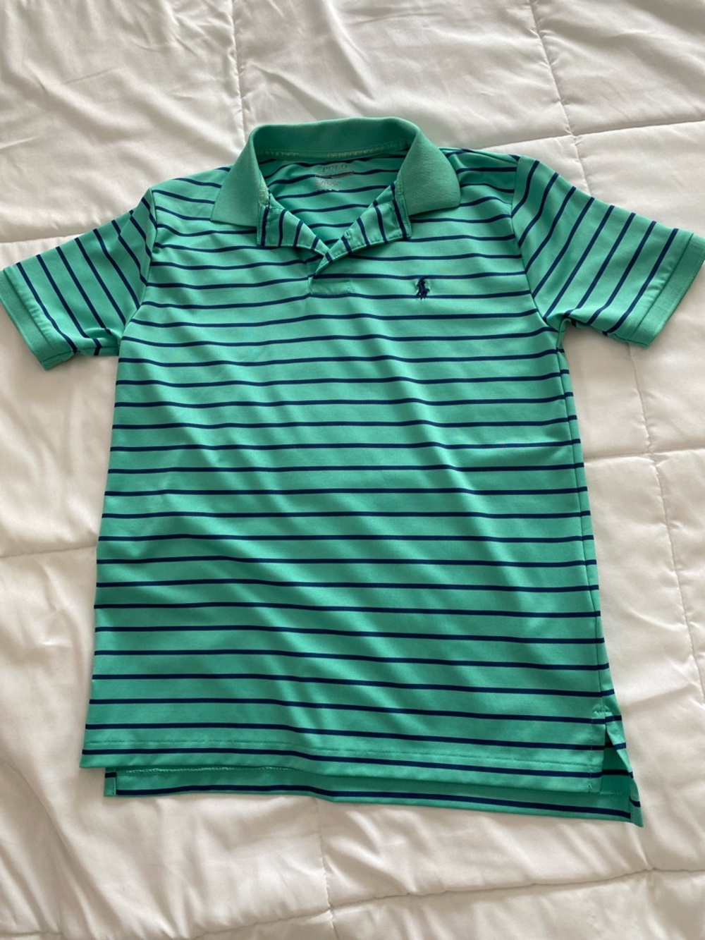 Polo by Ralph Lauren Striped mint Green/navy Polo Shirt boys